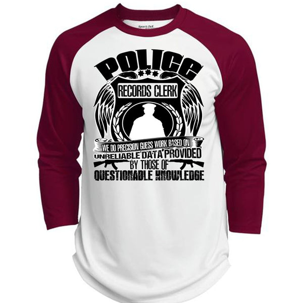 Police Records Clerk T Shirt, I Love Police T Shirt, Awesome T-Shirts  (Polyester Game Baseball Jersey)