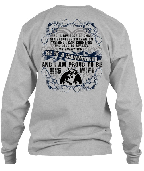 Proud To Be His Wife T Shirt, I Love Ironworker T Shirt