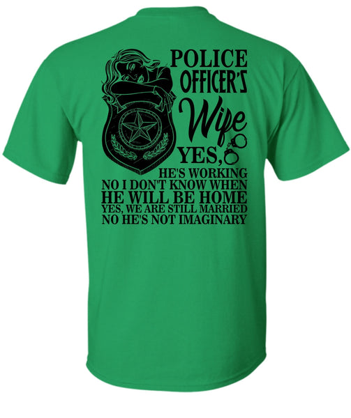 Police Officer's Wife T Shirt, I Love Police T Shirt