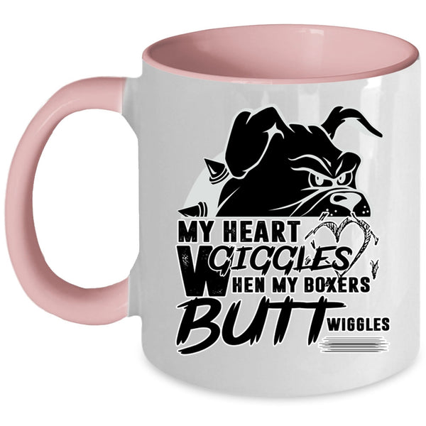 My Heart Giggles When My Boxers Butt Wiggles Cup, Dogs Mug