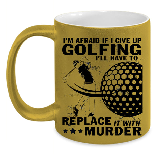 Cool Gift For Golfer Coffee Mug, I Love Golfing Accent Mug