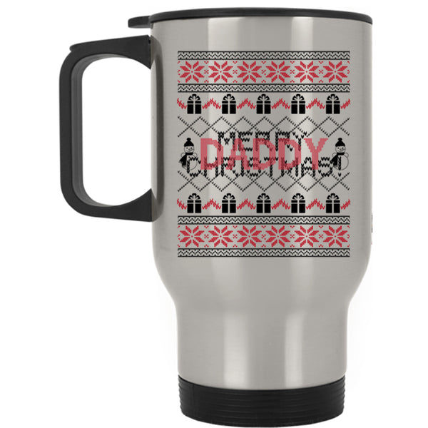 Cute Daddy Travel Mug, Merry Christmas Mug