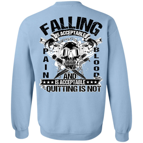 I Love Veteran T Shirt, Falling Is Acceptable Sweatshirt