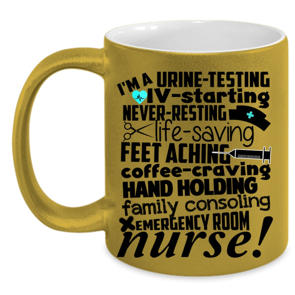 Family Consoling Emerhency Room Coffee Mug, I'm A Nurse Accent Mug
