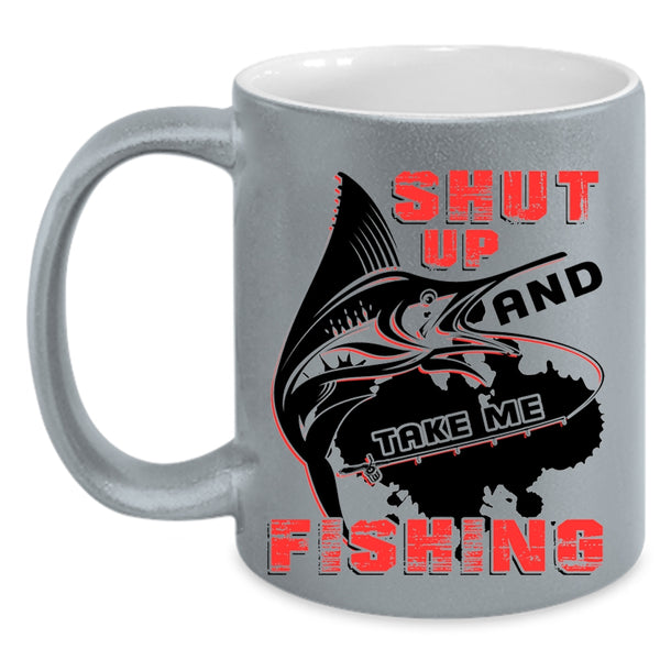 Cool Fisher Coffee Mug, Take Me Fishing Accent Mug