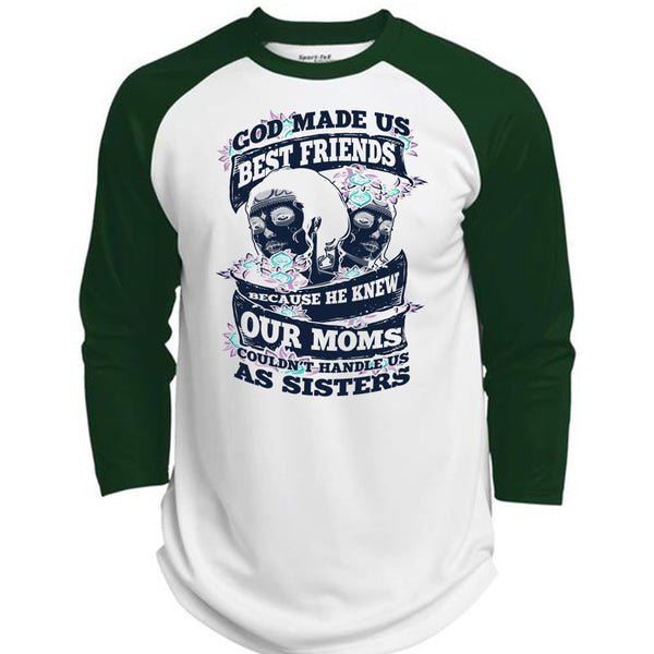 God Made Us Best Friends T Shirt, I Love Sister T Shirt, Awesome T-Shirts  (Polyester Game Baseball Jersey)