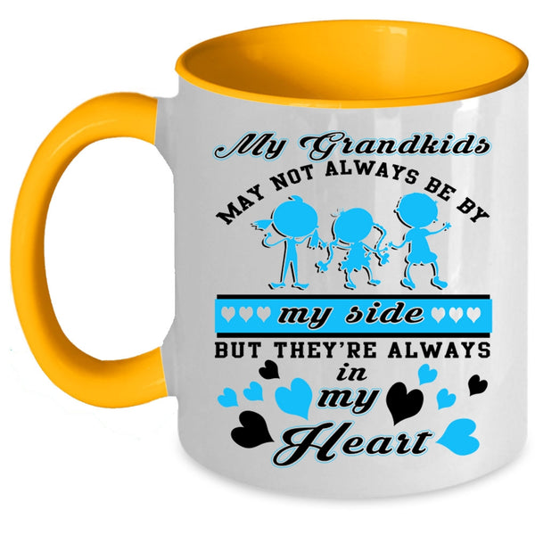They're Always In My Heart Coffee Mug, My Grandkids Accent Mug