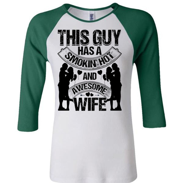 Smoking Hot And Awesome Wife T Shirt, I Love Husband T Shirt, Awesome T-Shirts