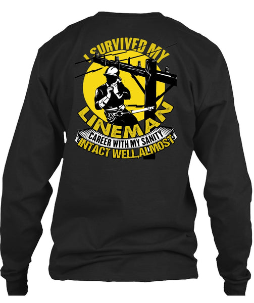 I Survived My Lineman T Shirt, I Love Lineman T Shirt
