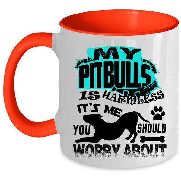Gift For Dog Lovers Coffee Mug, My Pitbulls Is Harmless Accent Mug