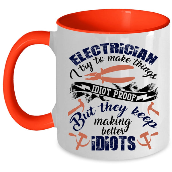 I Love Being An Electrician Coffee Mug, Electrician Accent Mug