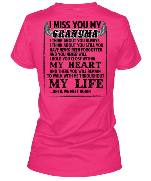 I Miss You My Grandma T Shirt, I Love Nana T Shirt