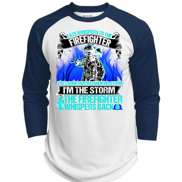 I'm The Storm The Firefighter T Shirt, I Love Firefighter T Shirt, Awesome T-Shirts  (Polyester Game Baseball Jersey)