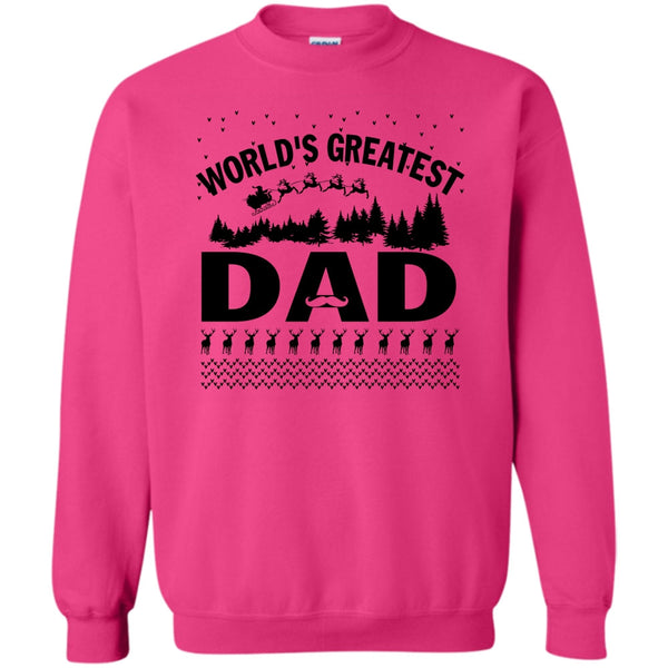 Merry Christmas Gift T Shirt, World's Greatest Dad Sweatshirt
