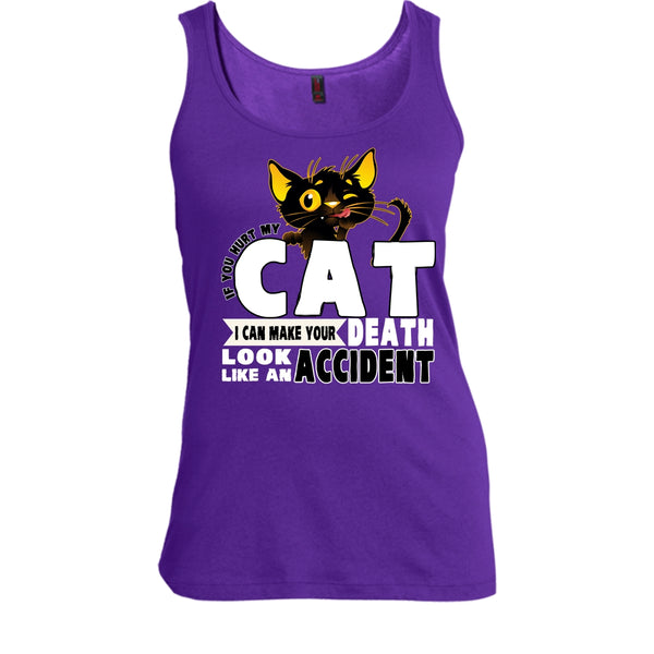 If You Hurt My Cat T Shirt, Coolest Cat Lover Tank Top