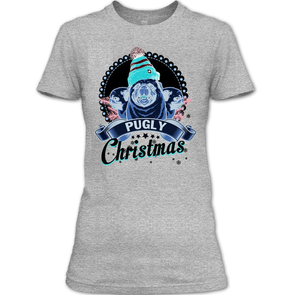 Pugly Christmas T Shirt, Coolest Merry Christmas T Shirt