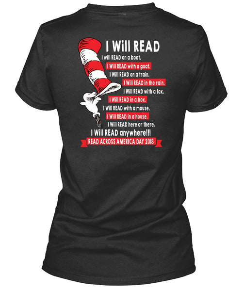 The Cat in the Hat T Shirt 2018, I Will Read Anywhere T Shirt, I Will Read In A Box T Shirt