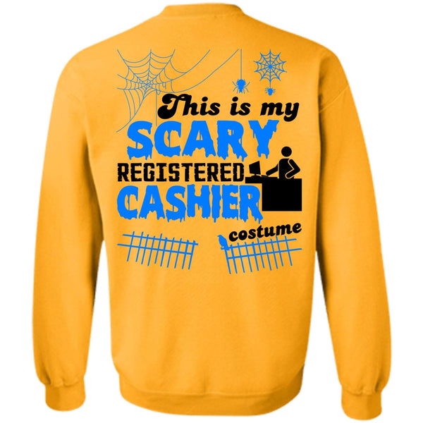 Wait For Halloween T Shirt, This Is My Scary Registered Cashier Costume Sweatshirt