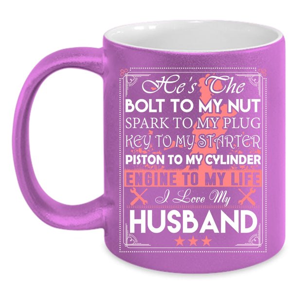 I Love My Husband Coffee Mug, Cute Gift For My Wife Coffee Cup