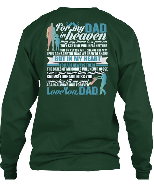 For My Dad In Heaven T Shirt, Love You Dad T Shirt