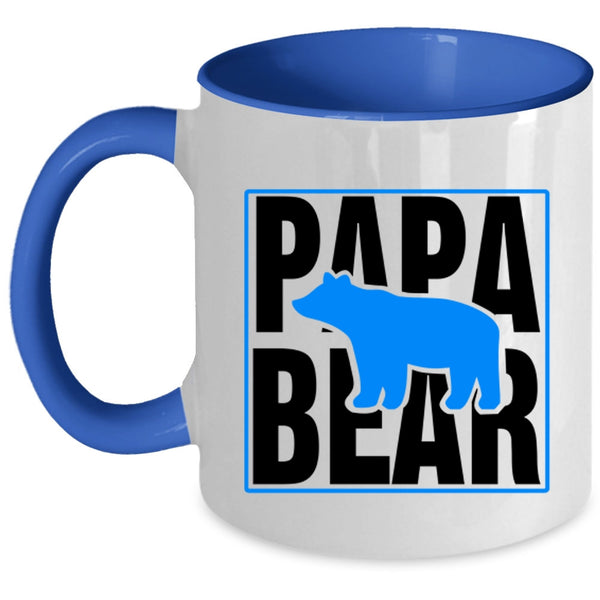 Funny Gift For Dad Coffee Mug, Papa Bear Accent Mug