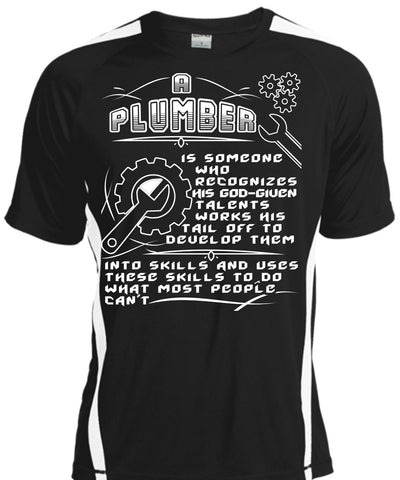 A black t-shirt with the shopify logo