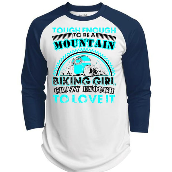 Mountain Biking Girl T Shirt, I Love Biking T Shirt, Awesome T-Shirts  (Polyester Game Baseball Jersey)