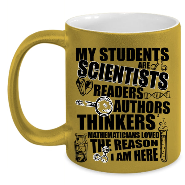 Mathematicians Loved Coffee Mug, My Students Are Scientists Accent Mug