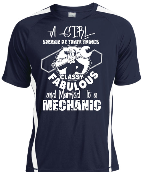 Married To A Mechanic T Shirt, A Girl Should Be Three Things T Shirt, Cool Shirt