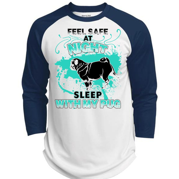 Sleep With My Pug T Shirt, I Love Pug T Shirt, Awesome T-Shirts  (Polyester Game Baseball Jersey)