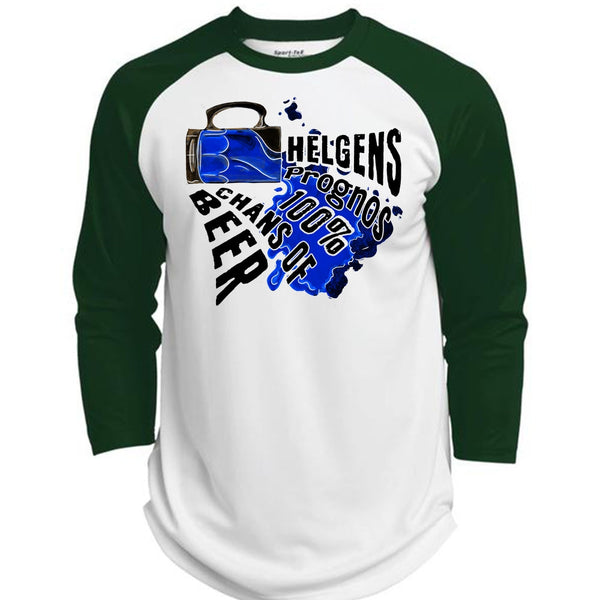 Helgens Prognos 100% Chans Of Beer T Shirt, I Love Beer T Shirt, Awesome T-Shirts  (Polyester Game Baseball Jersey)