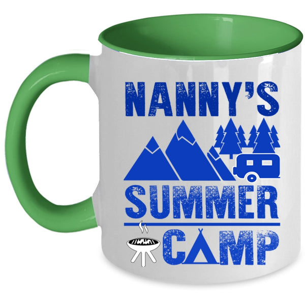Cool Gift For Camping Mom Coffee Mug, Nanny's Summer Camp Accent Mug
