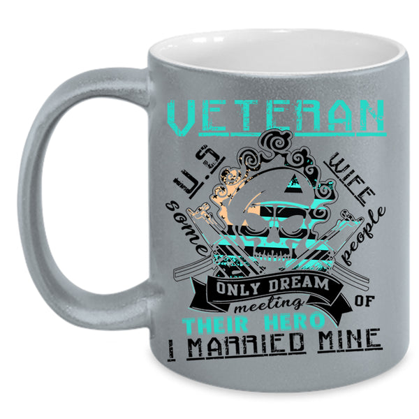 Awesome Veteran's Wife Coffee Mug, U.S Veteran's Wife Accent Mug