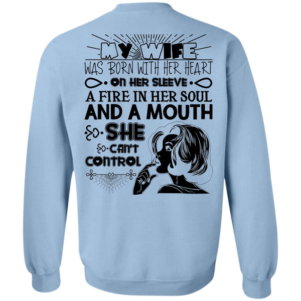 I Love Wife T Shirt, My Wife Was Born With Her Heart Sweatshirt