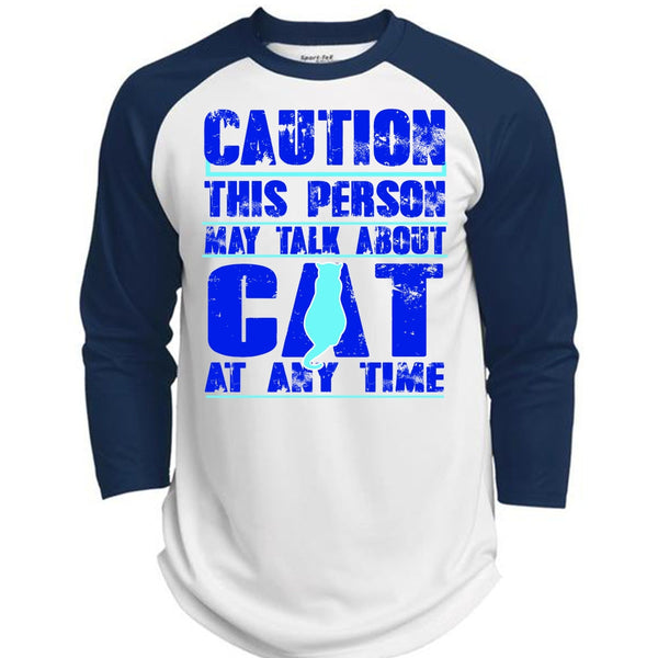 This Person May Talk About Cat T Shirt, I Love My Cat T Shirt, Awesome T-Shirts  (Polyester Game Baseball Jersey)