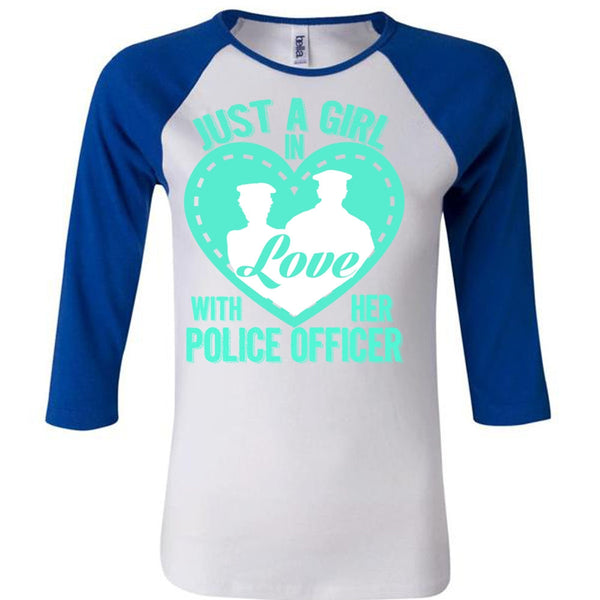 Just A Girl In Love With Her Police Officer T Shirt, I Love Police T Shirt, Awesome T-Shirts