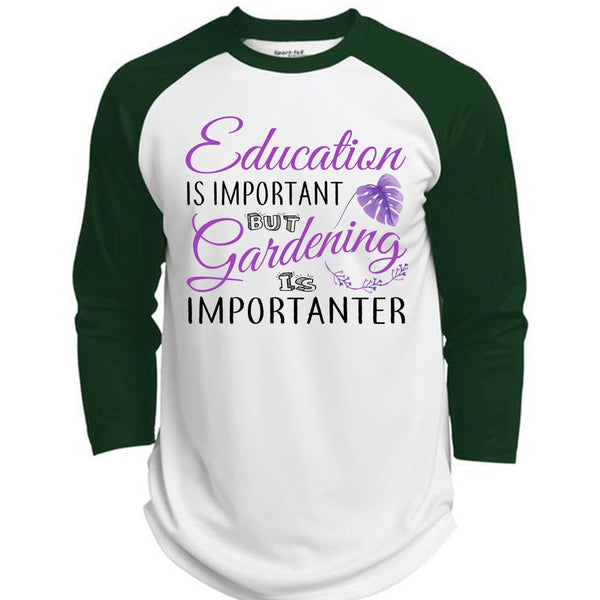 Education Is Important But Gardening Is Importanter T Shirt, Teacher T Shirt  (Polyester Game Baseball Jersey)