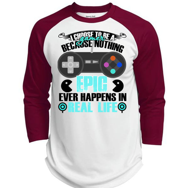 I Choose To Be A Gamer T Shirt, I Love Gaming T Shirt, Awesome T-Shirts  (Polyester Game Baseball Jersey)