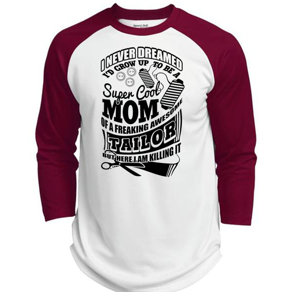 I'd Grow Up To Be A Cool Mom T Shirt, I Love Tailor T Shirt, Awesome T-Shirts  (Polyester Game Baseball Jersey)