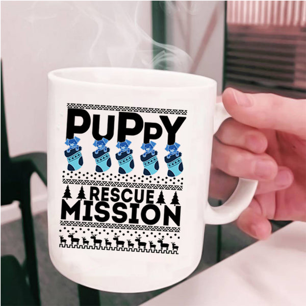Cute Gift For Dog Lovers Coffee Mug, Puppy Rescue Mission Cup