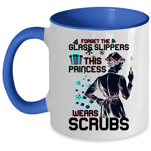 Cute Nurse Coffee Mug, This Princess Wears Scrubs Accent Mug