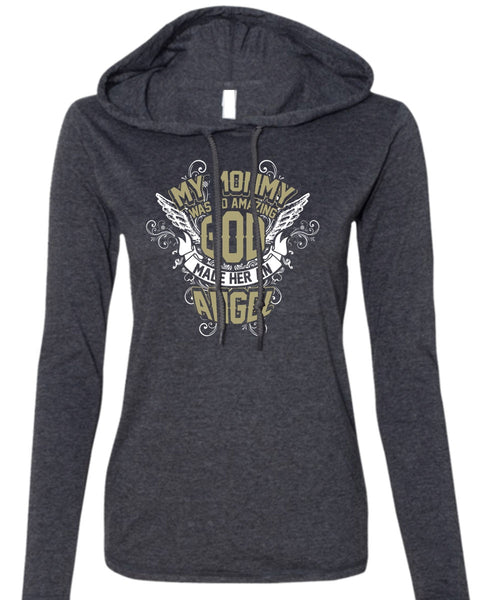 My Mommy Was So Amazing God T Shirt, Made Her An Angel T Shirt (Anvil Ladies Ringspun Hooded)