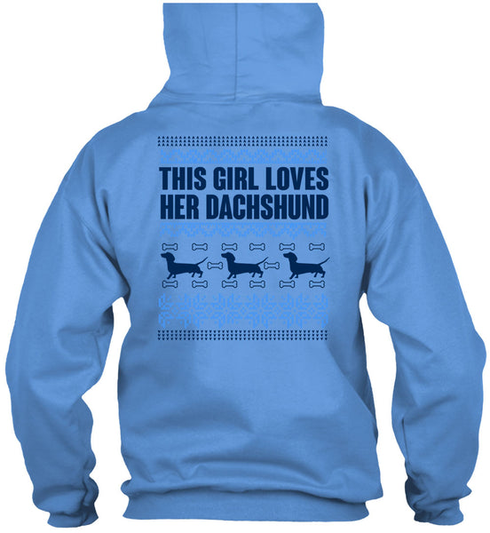 This Girl Loves Her Dachshund T Shirt, This Girl Loves Christmas T Shirt