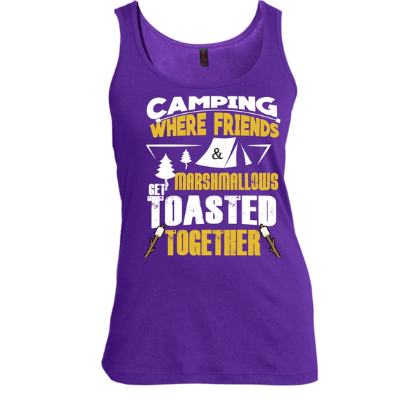 Camping T Shirt, where Friends Marshmalows Tank Top