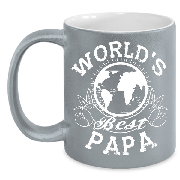 World's Best Papa Coffee Mug, Awesome Gift For Papa Coffee Cup