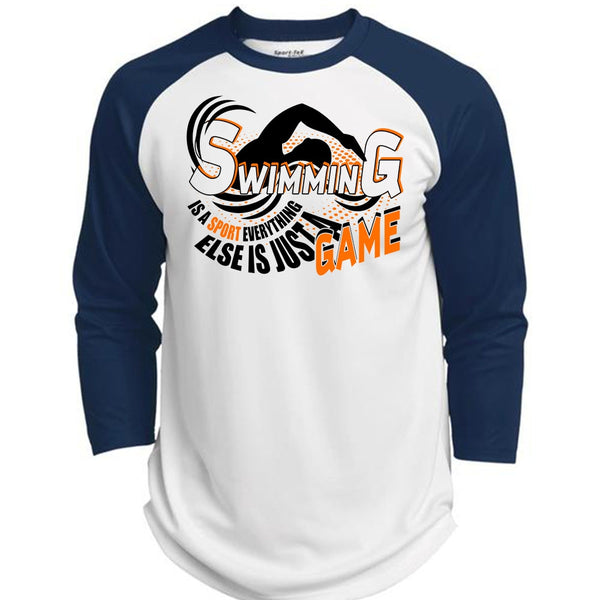 Swimming Is A Sport T Shirt, I Love Swimming T Shirt, Awesome T-Shirts  (Polyester Game Baseball Jersey)