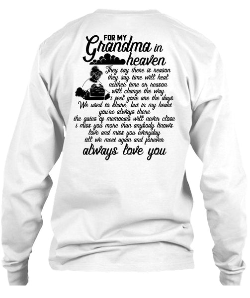 For My Grandma In Heaven T Shirt, I Love Grandma T Shirt