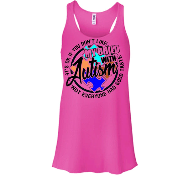 My Child With Autism T Shirt, Gift For Autism Parents Tank Top