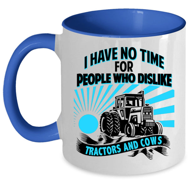 Cool Farmer Coffee Mug, Tractors And Cows Accent Mug
