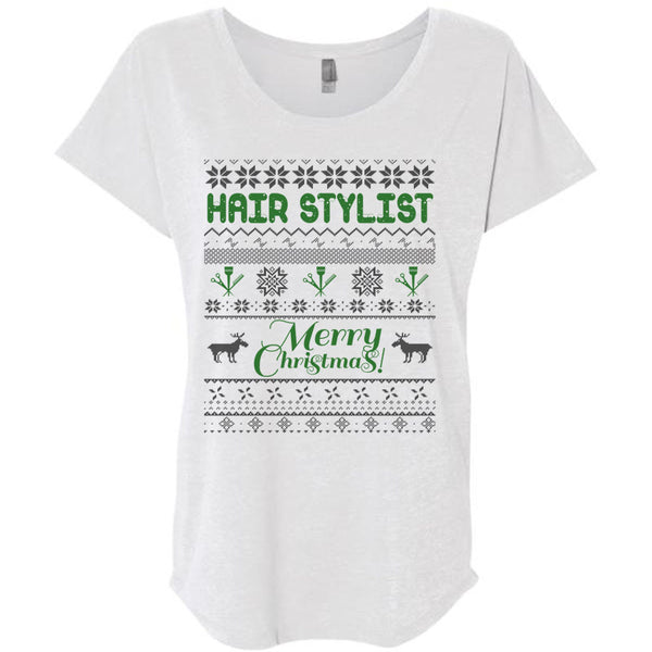 Hair Stylist Merry Christmas T Shirt, I Love Hair Stylist T Shirt, Awesome T-Shirts